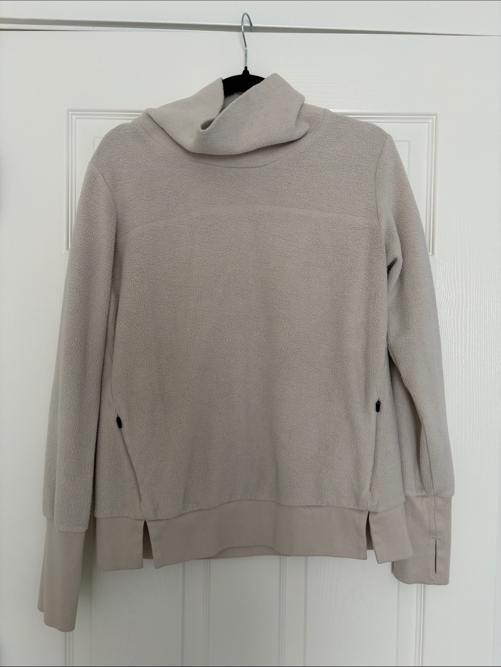 ALO Yoga Beige Fleece Pullover Jacket